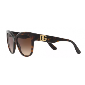 Óculos de Sol - Dolce & Gabbana DG 4407 502/13 53 -  turtle Com Detalhes Dourado Com Lentes Quadradas Na Cor Marrom Degrade.