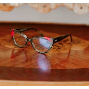 Óculos de Grau - Chris Guima CG 3515 C2- Cinza e Vermelho