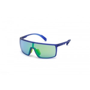 Adidas - SP0004 91Q -na cor azul com lente verde azulada.